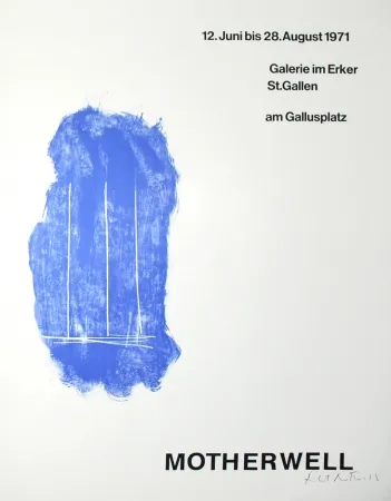 Litografia Motherwell - Lines for St. Gallen