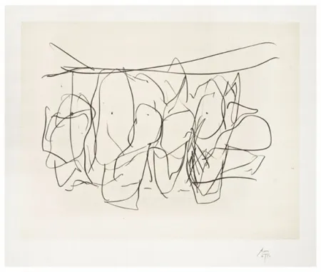 Litografia Motherwell - Mexico City personages no.2