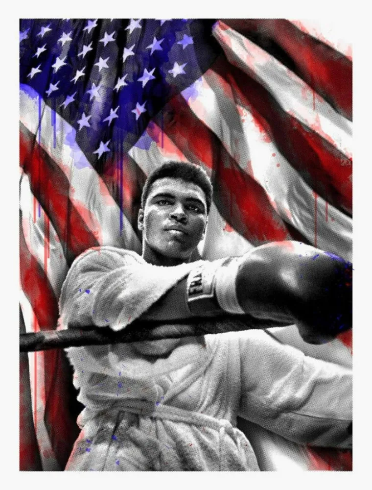 Multiplo Mr Brainwash - American Hero (Ali)