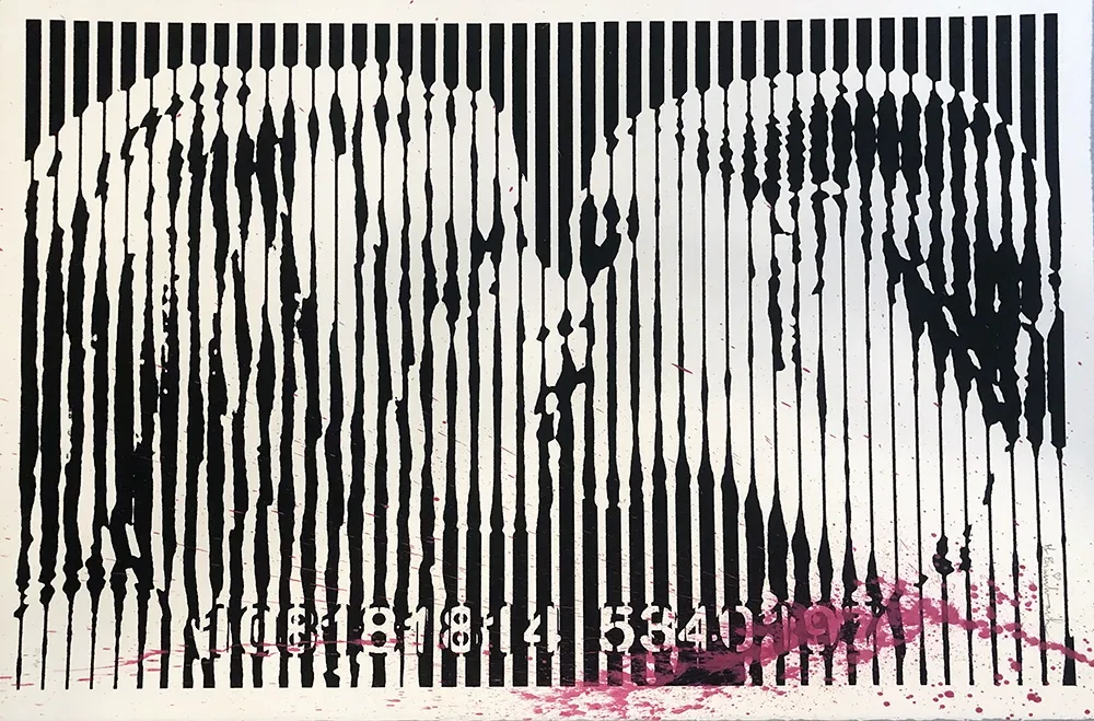 Serigrafia Mr. Brainwash - Freedom Kiss (Pink Splash)