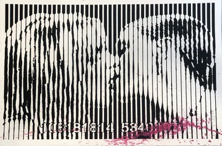 Serigrafia Mr. Brainwash - Freedom Kiss (Pink Splash)