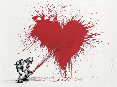 Serigrafia Mr Brainwash - Heart