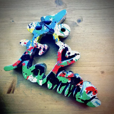 Multiplo Mr. Brainwash - Je t`aime Splash multicolor sculpture Street Art