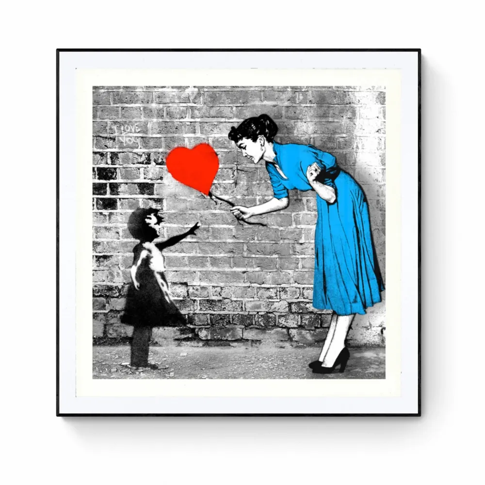 Litografia Mr Brainwash - Love-catcher (Bleu)