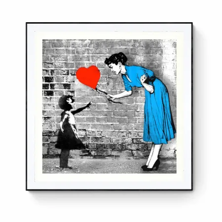 Litografia Mr Brainwash - Love-catcher (Bleu)