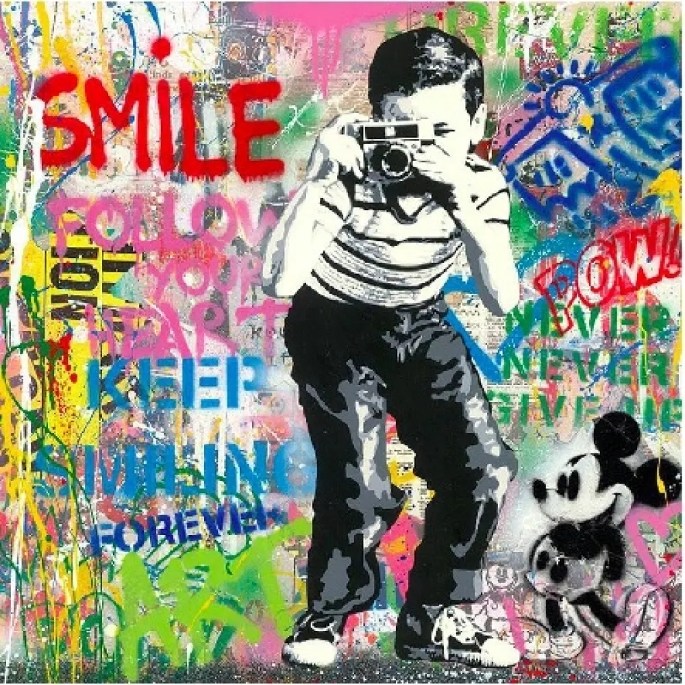 Serigrafia Mr Brainwash - Smile, 2020 
