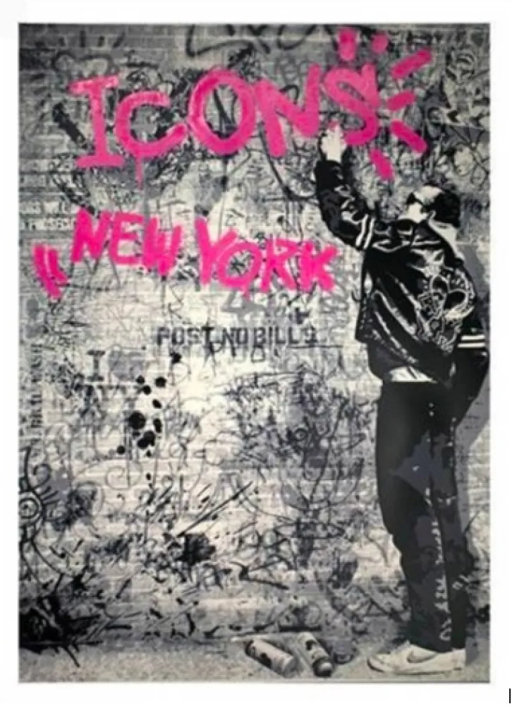 Serigrafia Mr Brainwash - The Wall (Pink), 2012 