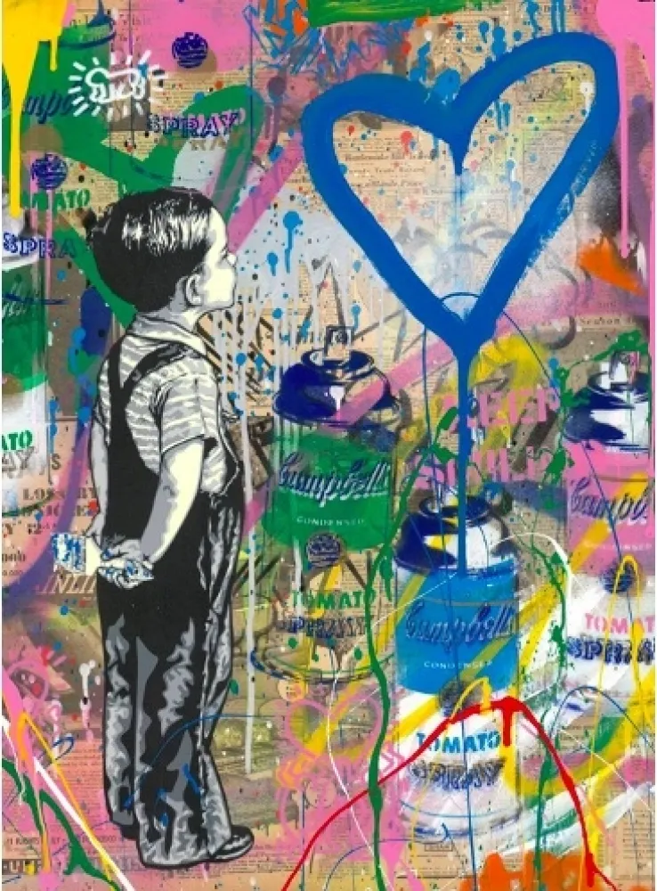 Serigrafia Mr Brainwash - With All My Love, 2019 