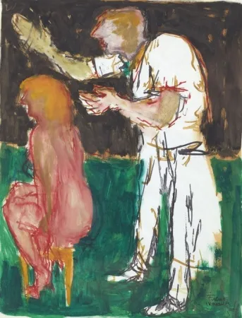 Non Tecnico Mualla - Femme en rose chez le coiffeur 