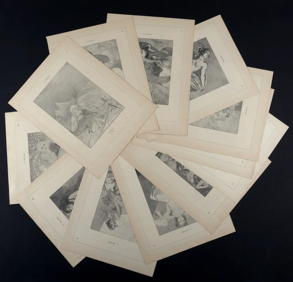 Litografia Mucha - 12 Mois