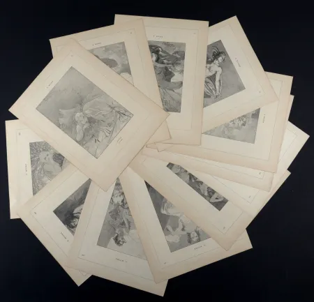 Litografia Mucha - 12 Mois