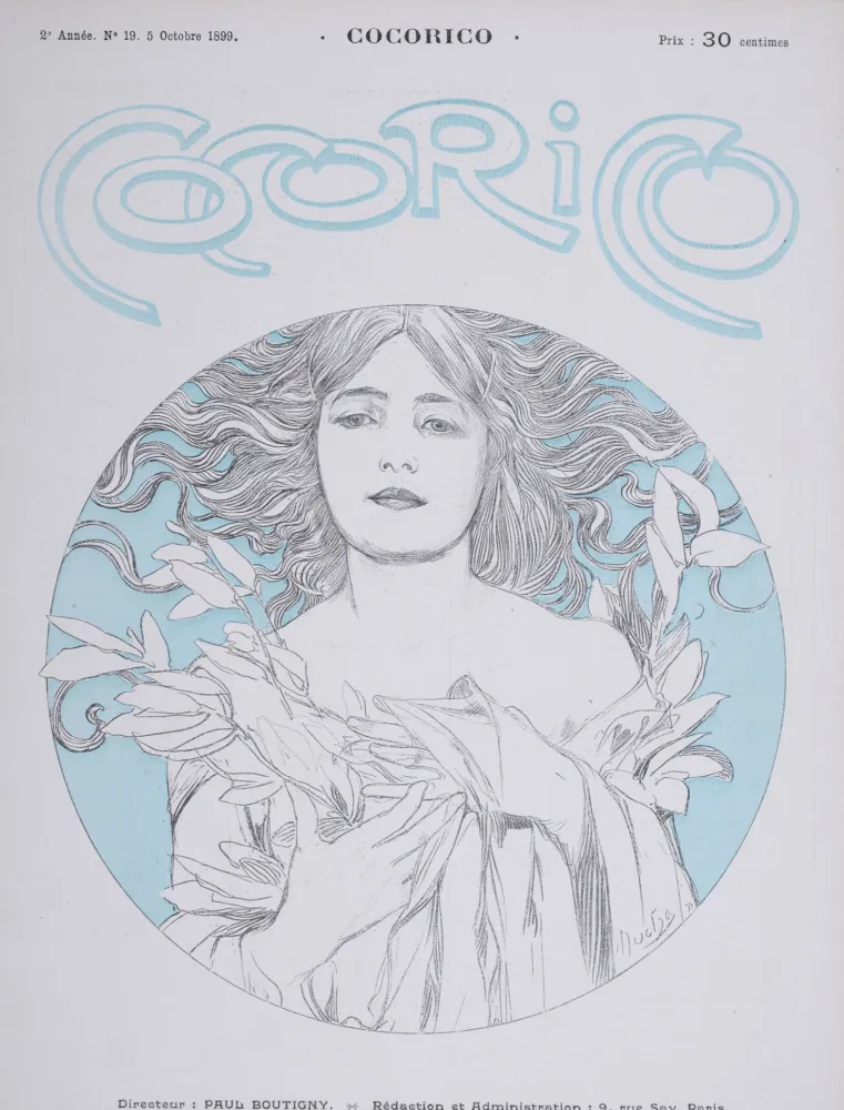 Litografia Mucha - Cocorico, 1899