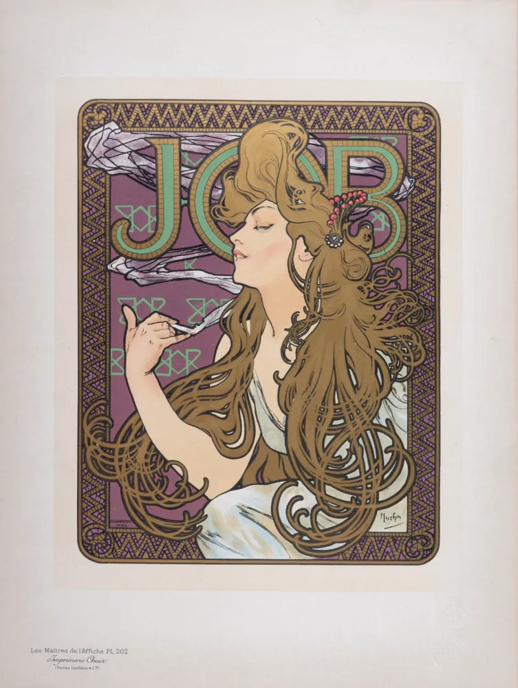 Litografia Mucha - Les Maîtres de l' Affiche : Job, 1900