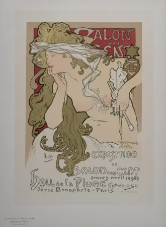 Litografia Mucha - Salon des Cent, Les Maîtres de l' Affiche, 1897