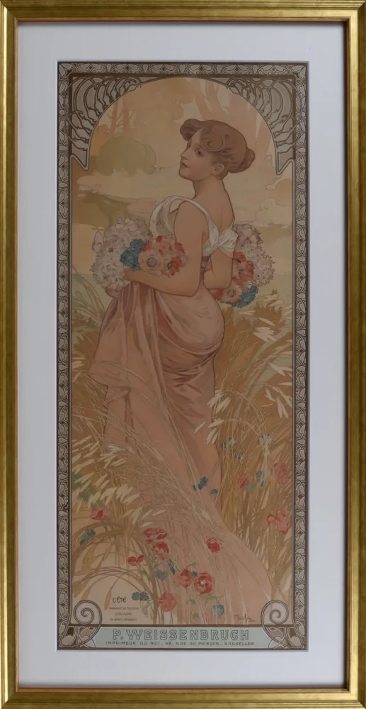 Litografia Mucha - The Seasons : Summer, circa 1903