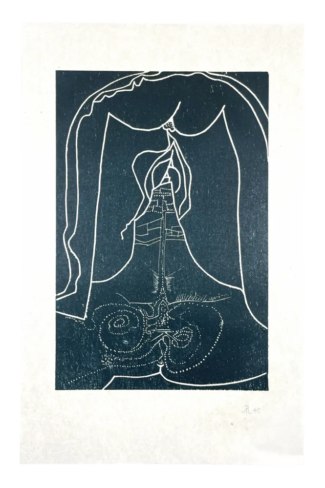 Incisione Su Legno Müller - 13 FOIS ELLE ET MOI - BORNE