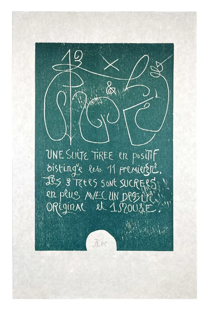 Incisione Su Legno Müller - 13 FOIS ELLE ET MOI - COLOPHON I