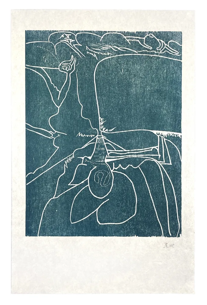 Incisione Su Legno Müller - 13 FOIS ELLE ET MOI - LANGUE