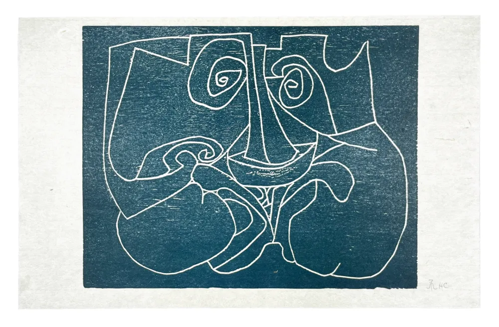 Incisione Su Legno Müller - 13 FOIS ELLE ET MOI - MASQUE I