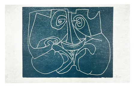 Incisione Su Legno Müller - 13 FOIS ELLE ET MOI - MASQUE I