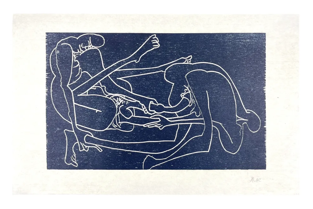 Incisione Su Legno Müller - 13 FOIS ELLE ET MOI - TÊTE À TÊTE