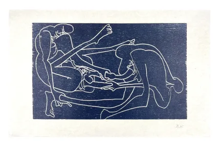 Incisione Su Legno Müller - 13 FOIS ELLE ET MOI - TÊTE À TÊTE