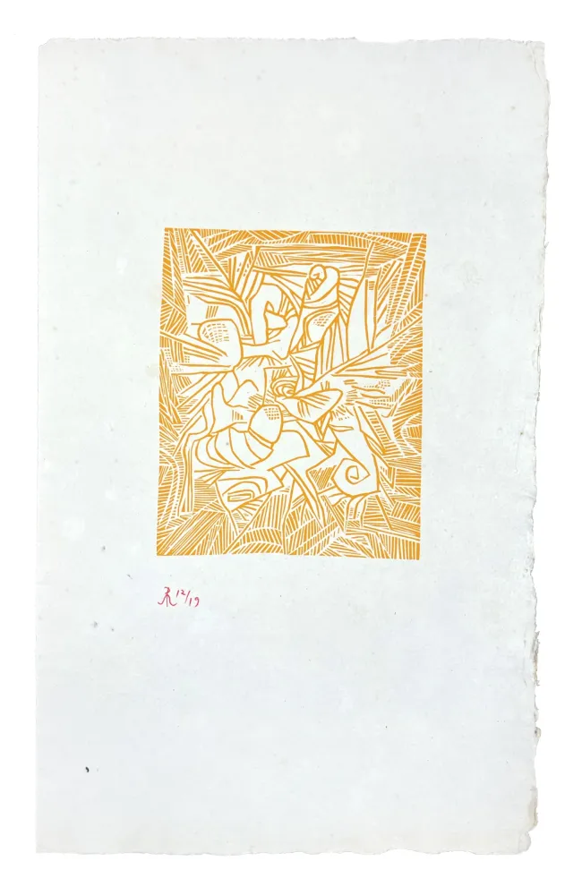 Incisione Su Legno Müller - LES MORILLES (ESQUISSE XVIII)