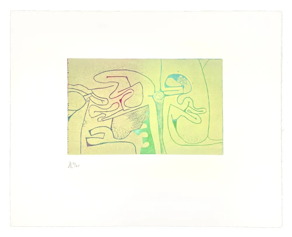 Incisione Su Legno Müller - LIGNES MALIGNES - AUTRES SERPENTS