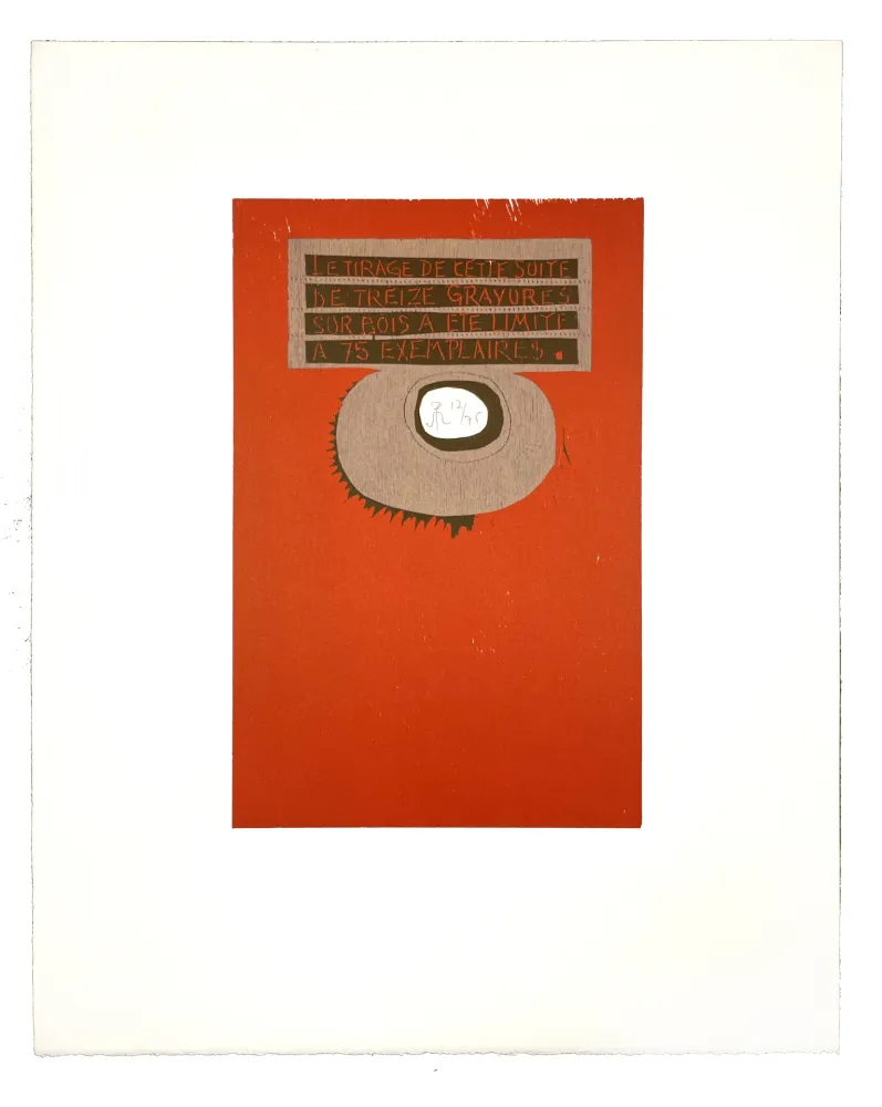 Incisione Su Legno Müller - LIGNES MALIGNES - COLOPHON