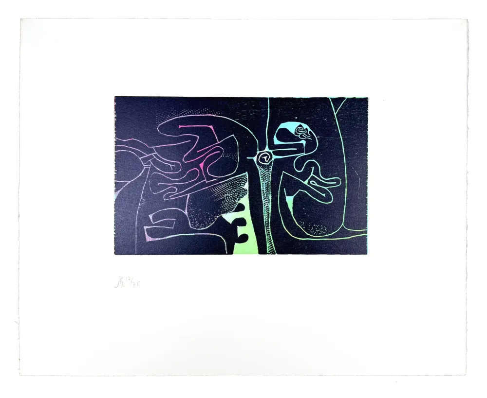 Incisione Su Legno Müller - LIGNES MALIGNES - SERPENTS