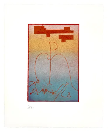 Incisione Su Legno Müller - LIGNES MALIGNES - TITRE