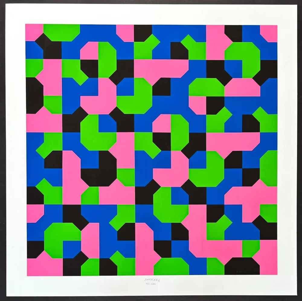 Serigrafia Munari - Bruno Munari (1907–1998) – Peano Curves – Screen print on Fabriano paper – 1991