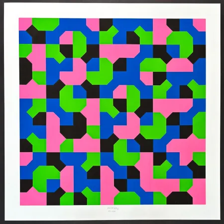 Serigrafia Munari - Bruno Munari (1907–1998) – Peano Curves – Screen print on Fabriano paper – 1991