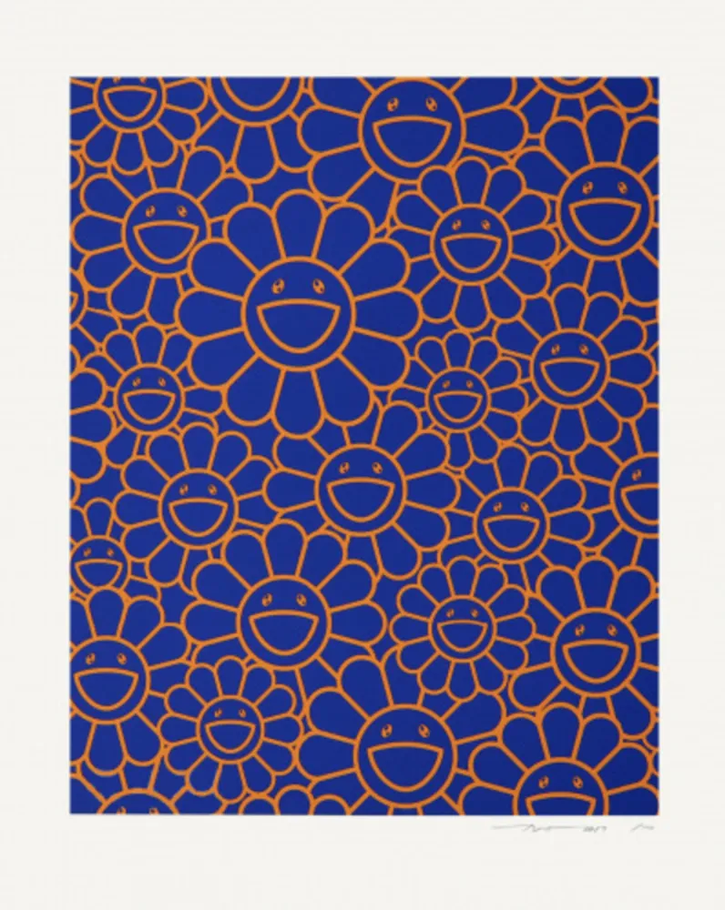 Multiplo Murakami - August Joy Silkscreen (Orange Blue Flowers)