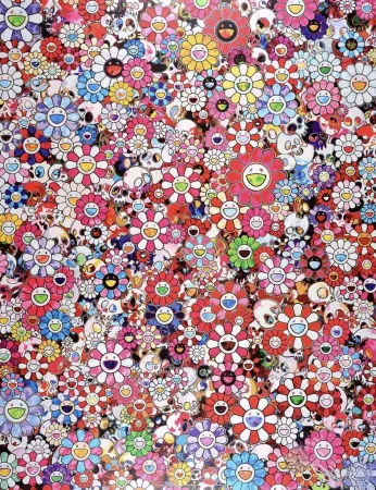 Litografia Murakami - Dazzling circus: Embrace peace and darkness within thy heart