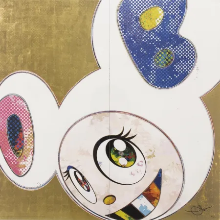 Litografia Murakami - DOB in Pure White Robe (Pink & Blue)