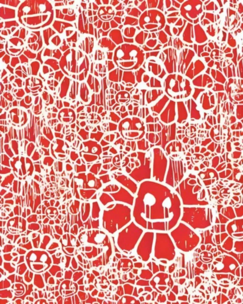 Multiplo Murakami - Madsaki Flowers B Red