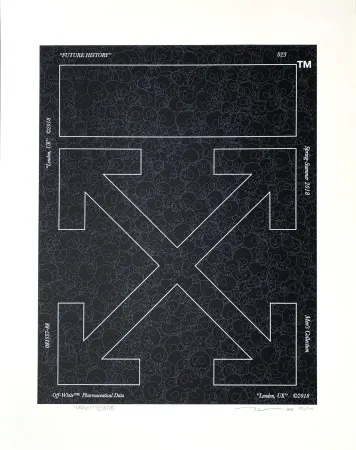 Serigrafia Murakami - Memento Mori Stone Black