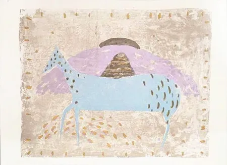 Litografia Music - Cavallino azzurro