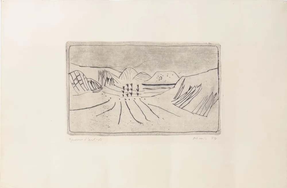 Incisione Music - Paesaggio senese