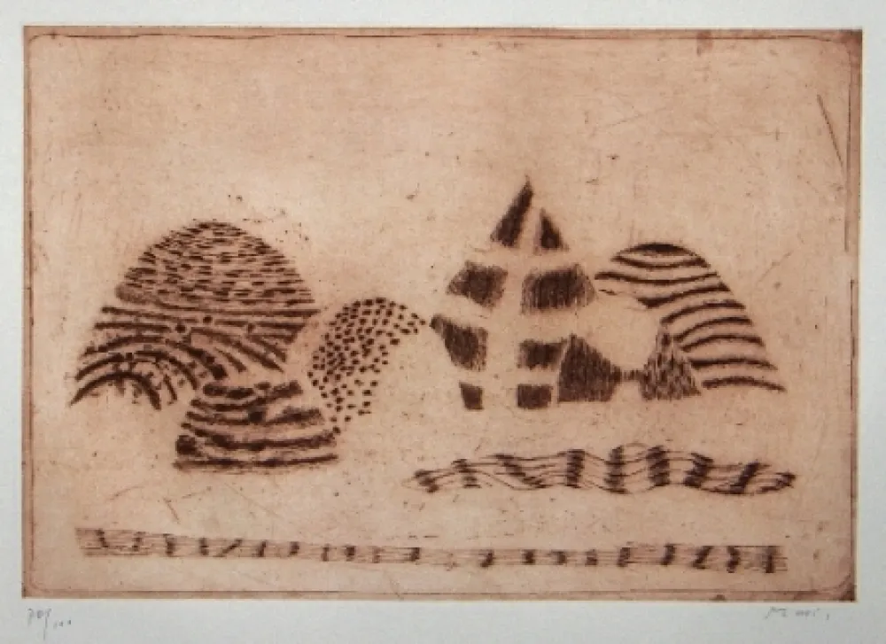 Litografia Music - Paesaggio Senese