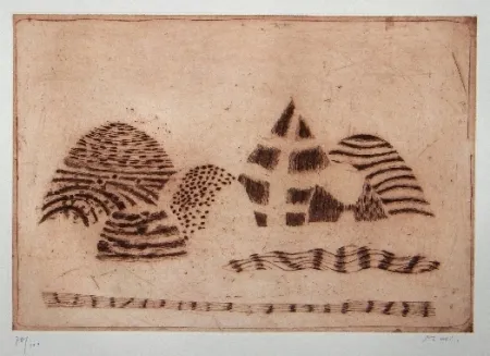 Litografia Music - Paesaggio Senese