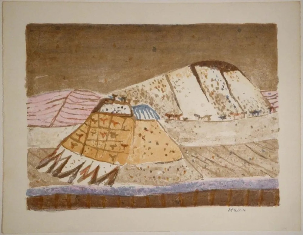 Litografia Music - Paysage Ombrien / Umbrische Landschaft