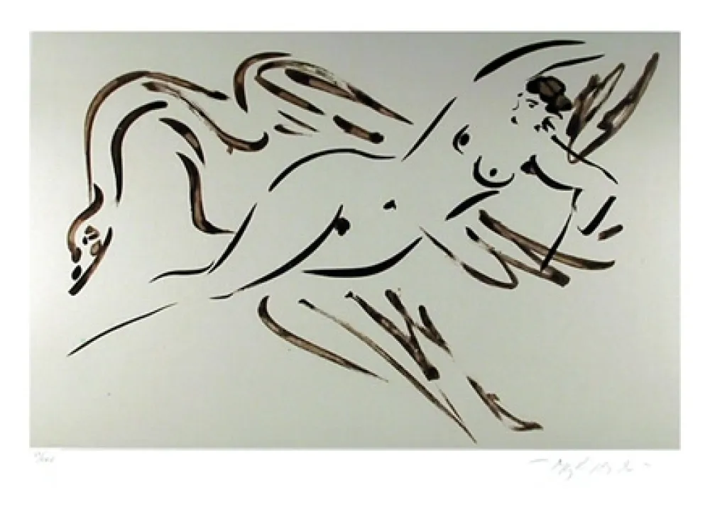 Incisione Nakian - Leda and the Swan - 2