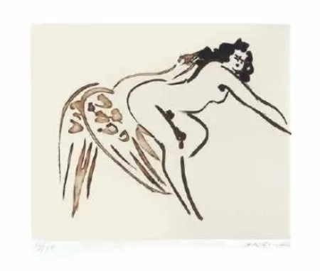 Incisione Nakian - Leda and the Swan - 7