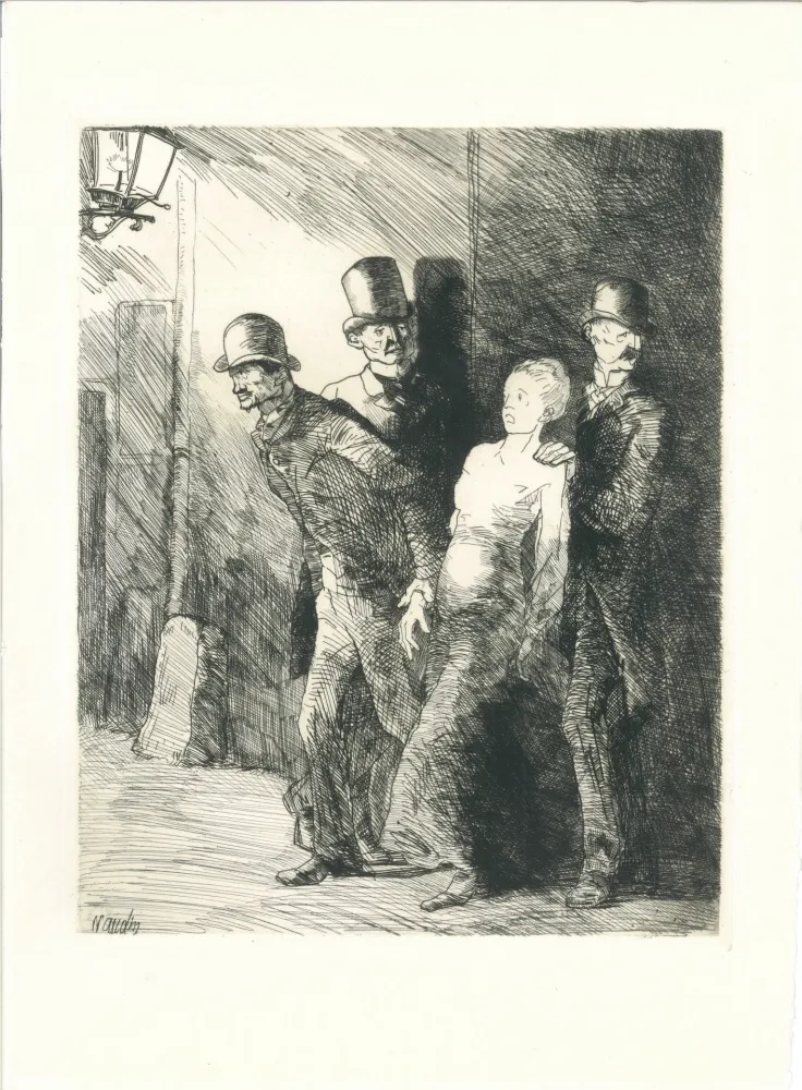 Incisione Naudin - L'arrestation