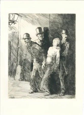 Incisione Naudin - L'arrestation