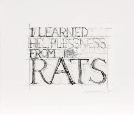 Acquaforte Nauman - I Learned Helplessness from Rats
