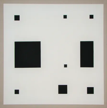 Serigrafia Nemours - Noir demi rose II