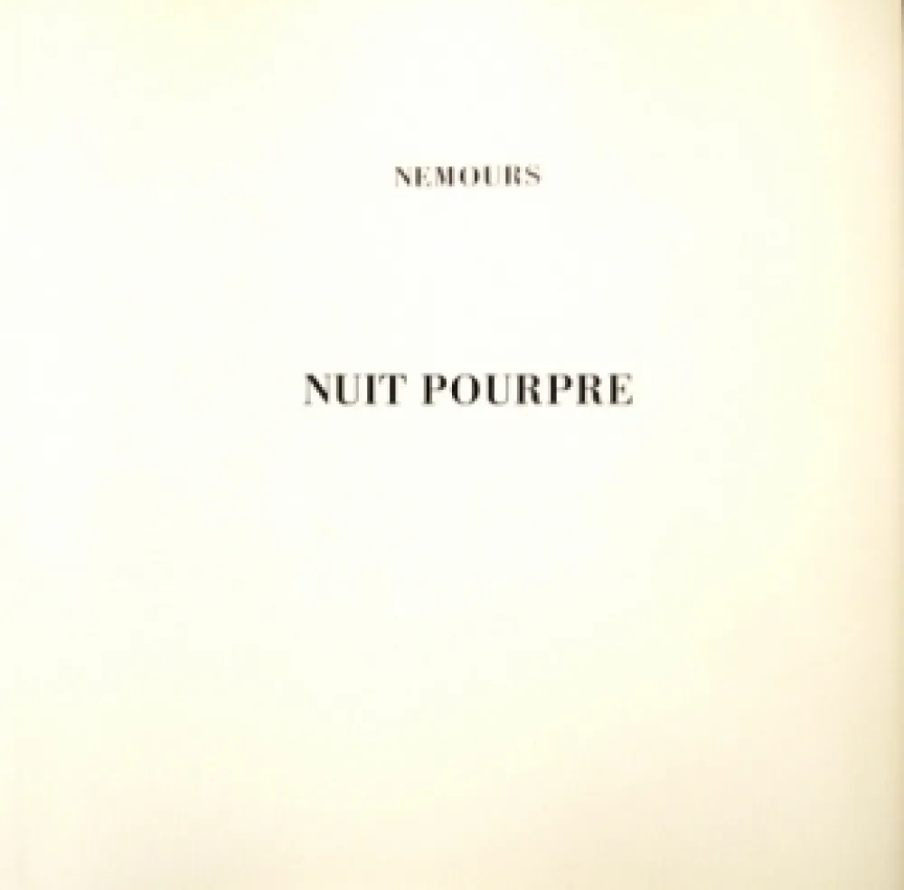Libro Illustrato Nemours - Nuit Pourpre
